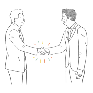 Handshake illustration